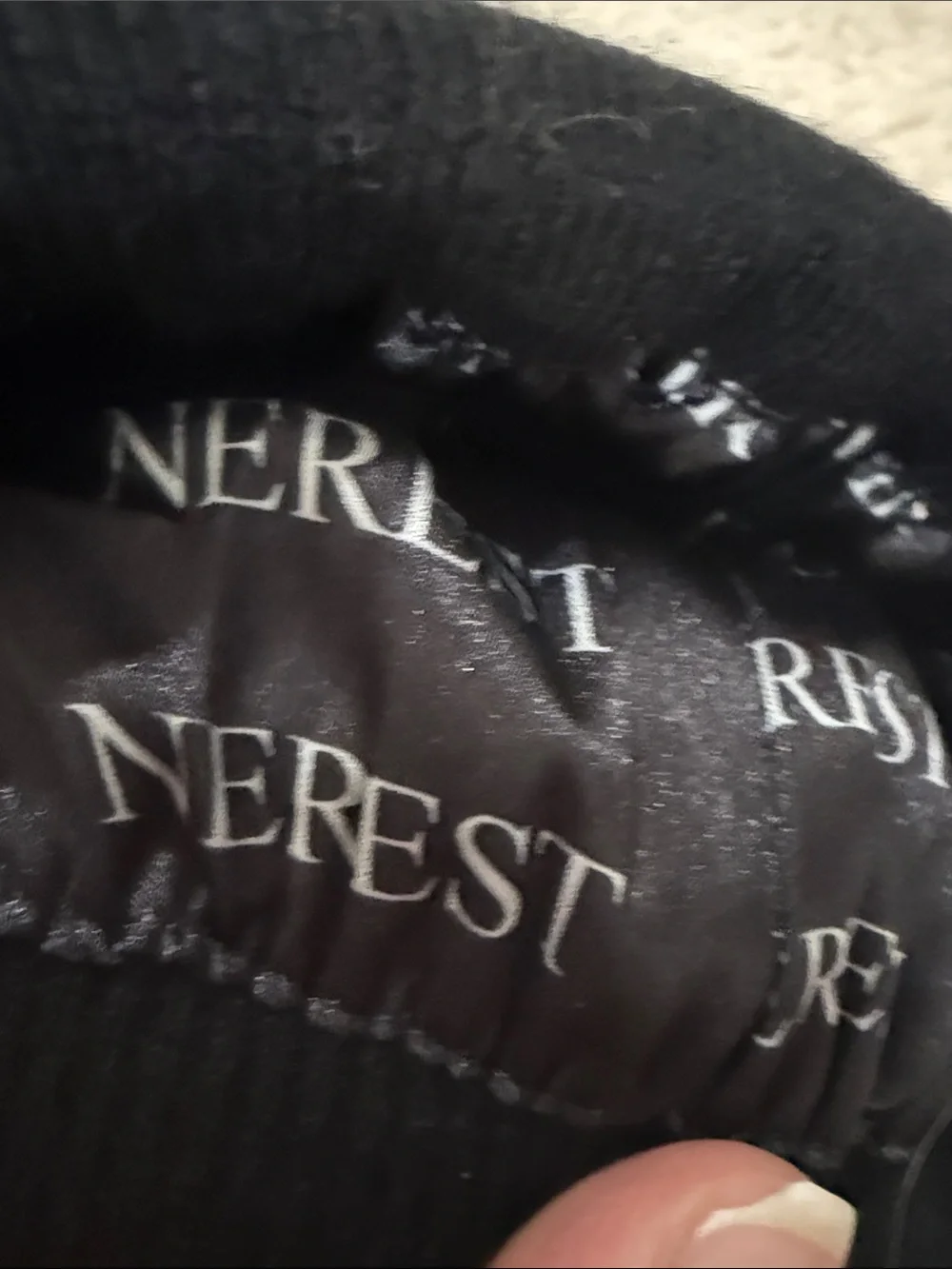 Classic Black Knit Beanie Hat - satin lined Accessories Nerest